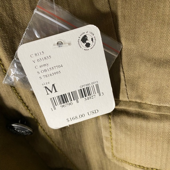 Free People Ruffle Romance Military Jacket Army Green Size M NWT - Picture 8 of 14